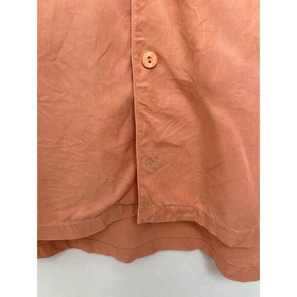 Bugatchi Uomo Short Sleeve Button Up Front Coral Mens XLarge - Picture 3 of 7